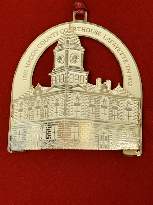 Macon County Courthouse Gold Colored Medallion